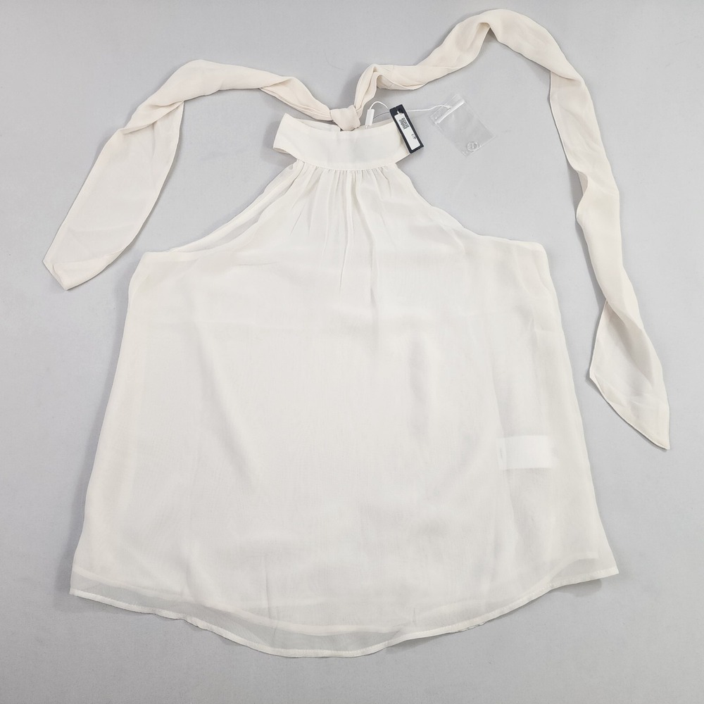 Express blouse top womens XS off white ivory polyester 33096261 $44 ladies